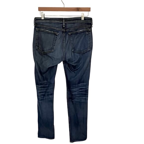 Rag & Bone Women’s Dre Slim Boyfriend Jeans Size 27 Distressed Ripped Knees Blue - Picture 6 of 12
